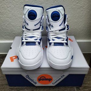 Reebok Blue and White Pump Omni Zone II Shoes Size 8 MEN BRAND NEW!